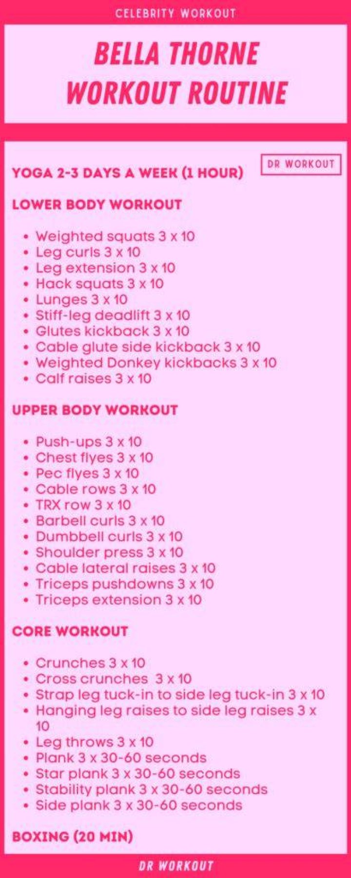 Bella Thorne Workout Routine