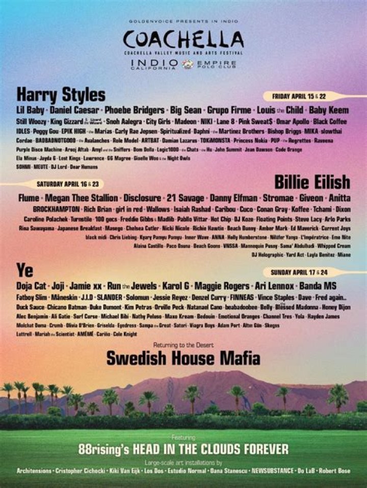 Coachella 2022: Lineup, headline artists, date, time, venue, tickets 1 coachella 2022