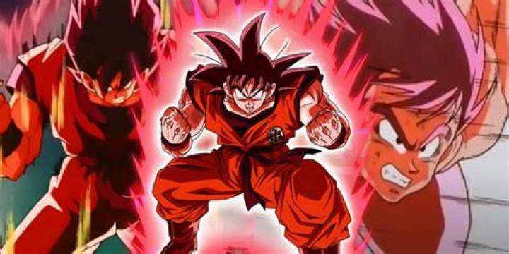 Goku using Kaioken.