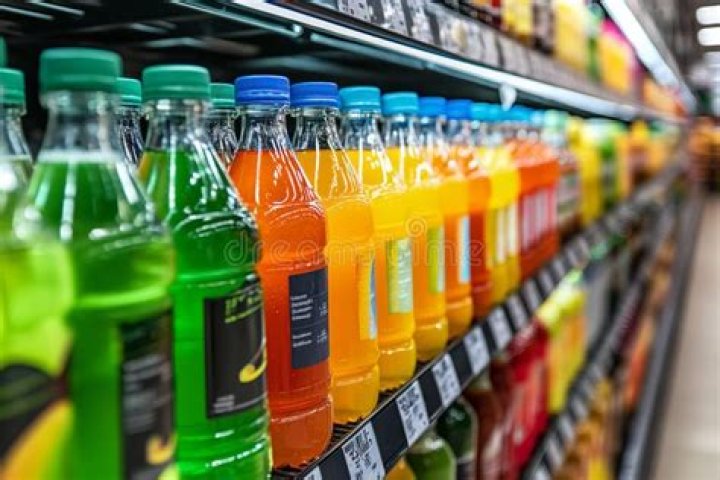 Rows of colorful SoBe drinks are shown.