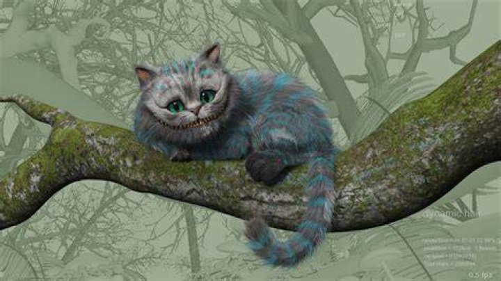 Why is the Cheshire Cat purple?